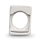 Sterling Silver 925 Polished Letter T Bead Solid and Elegant