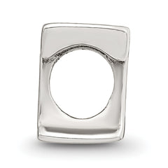 Sterling Silver 925 Polished Letter T Bead Solid and Elegant