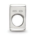 Sterling Silver 925 Polished Letter V Bead Elegant Alphabet Charm