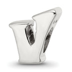 Sterling Silver Reflections Letter V Bead