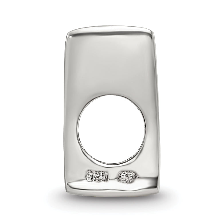 Sophia Jewelers Sterling Silver 925 Polished Letter W Bead Solid Craftsmanship