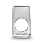 Sophia Jewelers Sterling Silver 925 Polished Letter W Bead Solid Craftsmanship