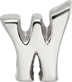 Sophia Jewelers Sterling Silver 925 Polished Letter W Bead Solid Craftsmanship