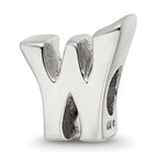 Sterling Silver Reflections Letter W Bead