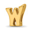 Sterling Silver Gold-plated Reflections Letter W Bead