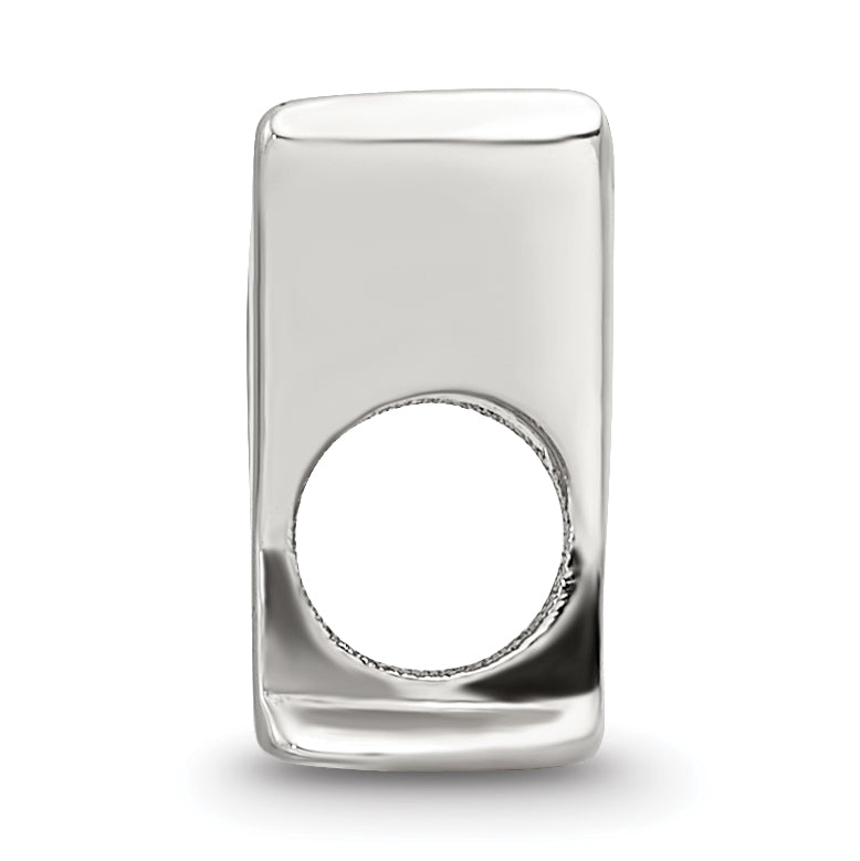 925 Sterling Silver Letter Y Bead with Polished Finish  Elegant and Solid Design