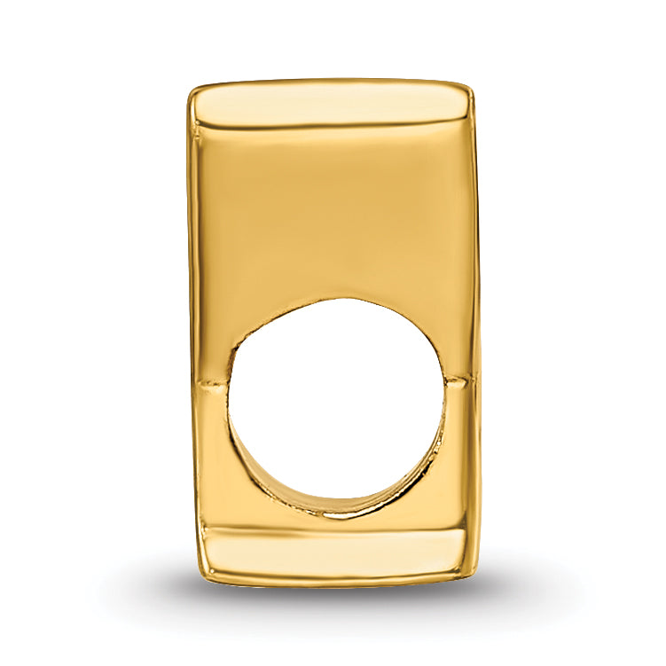 Sterling Silver 925 Gold-Plated Letter Y Bead with Polished Finish Secondary image