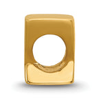 Gold-Plated Sterling Silver Letter Z Bead  Polished, Solid, Elegant Design