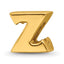 Sterling Silver Gold-plated Reflections Letter Z Bead