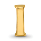 Sterling Silver 925 Gold-Plated I Bead with Polished Finish