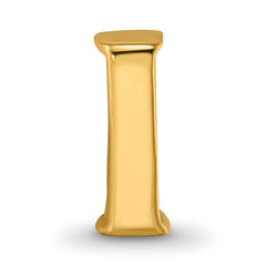 Sterling Silver 925 Gold-Plated I Bead with Polished Finish