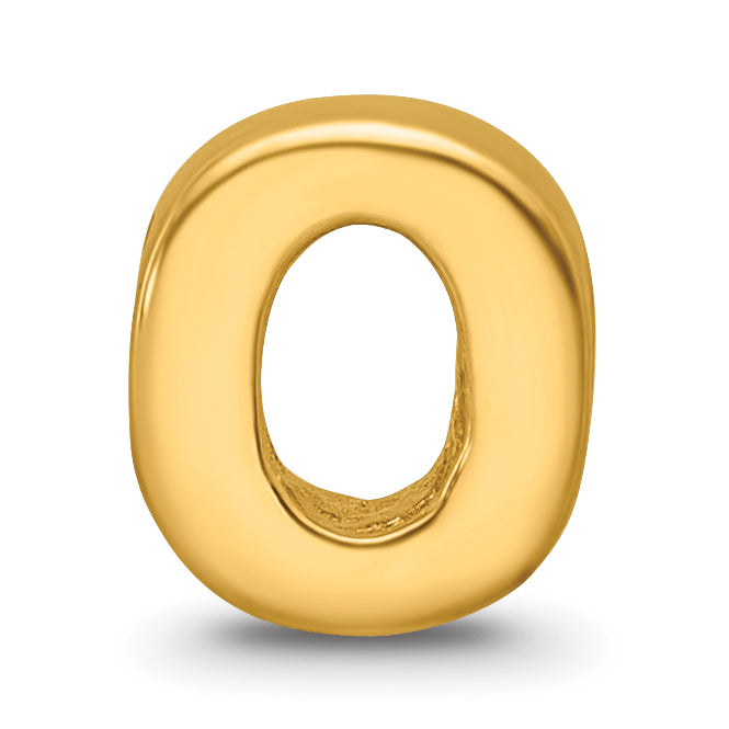 Sterling Silver Gold-plated Reflections Letter O Bead