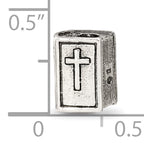 Sterling Silver 925 Antiqued Bible Bead with Themed Design by Sophia Jewelers
