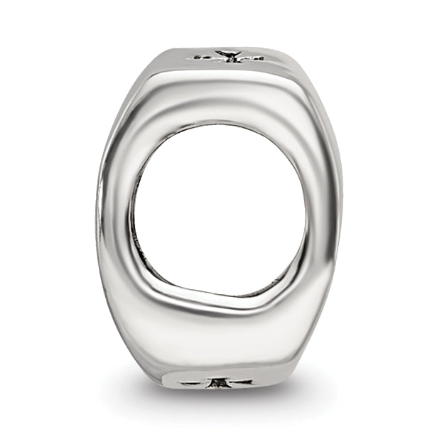 Sterling Silver 925 Maltese Cross Bead with Polished Finish, Casted Solid Design