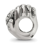 Sterling Silver 925 World in Hands Bead with Antiqued Finish  Solid, Themed Design
