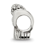 Sterling Silver 925 Praying Angel Bead with Antiqued Finish Solid