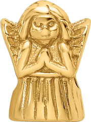 Sterling Silver Gold-plated Reflections Praying Angel Bead