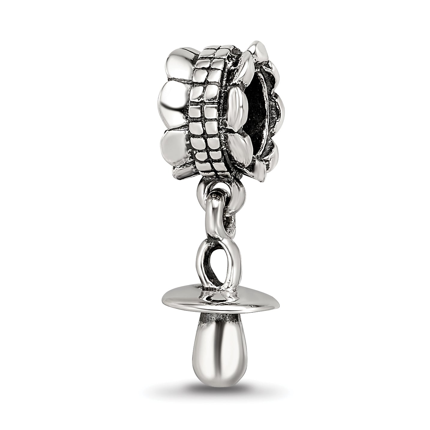 Sterling Silver Reflections Baby Pacifier Dangle Bead Main image