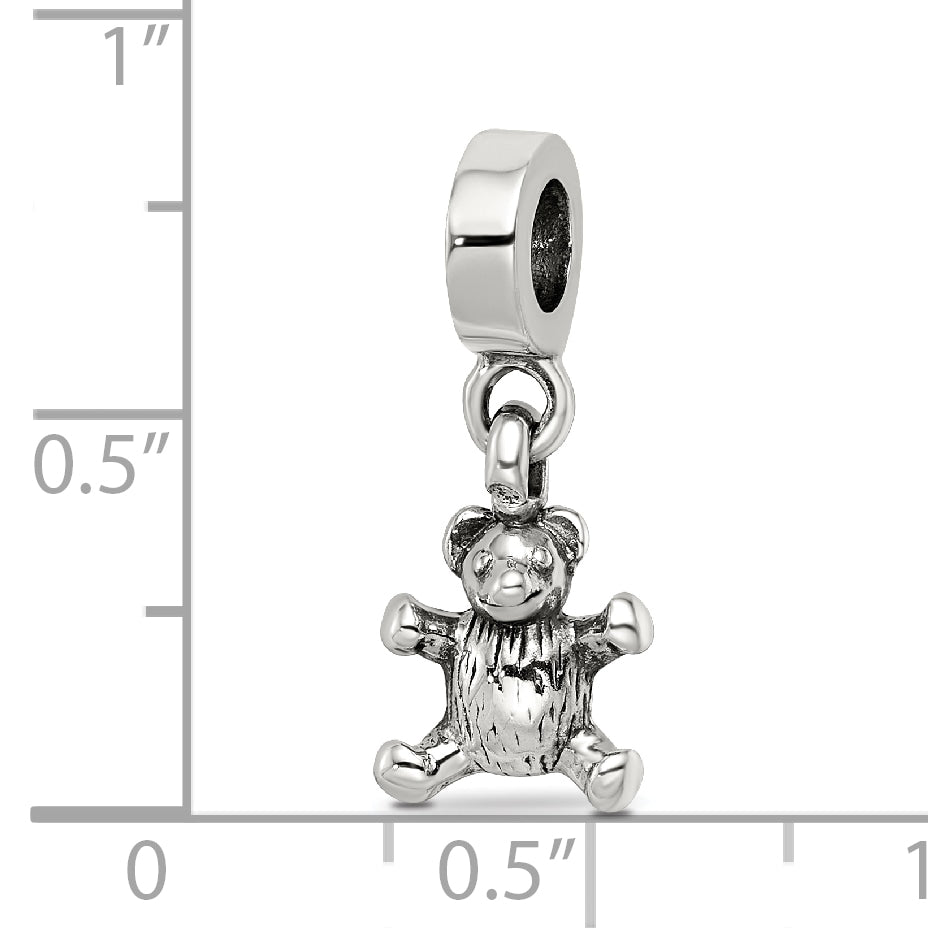 Sterling Silver Reflections Teddy Bear Dangle Bead