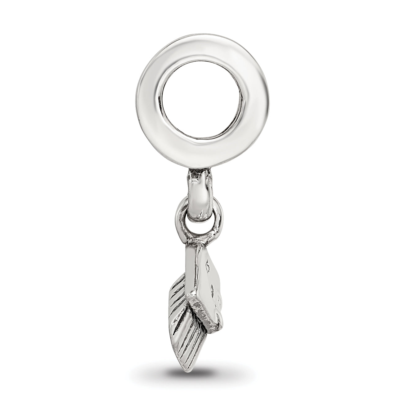 Sterling Silver 925 Dangle Bead with Antiqued Graduation Cap Design Secondary image