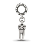Sterling Silver 925 Tiger Claw Dangle Bead with Antiqued Finish