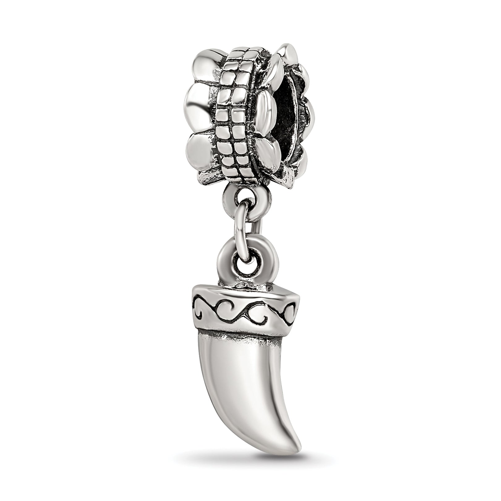 Sterling Silver Reflections Tiger Claw Dangle Bead Main image