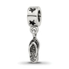 Sterling Silver Reflections Flip Flop Dangle Bead