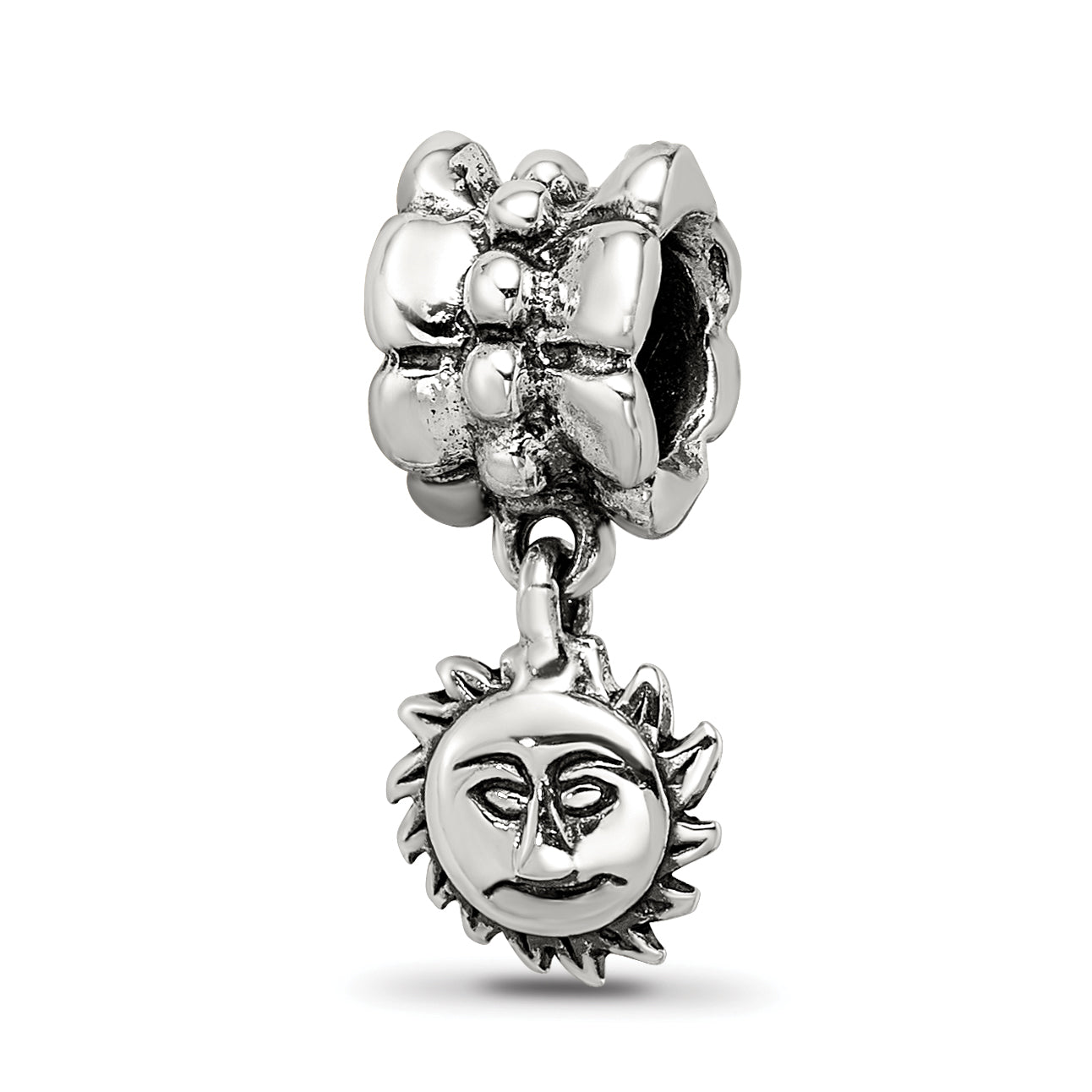 Sterling Silver Reflections Sun Dangle Bead Main image