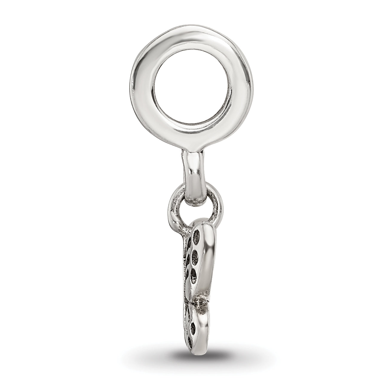 Sterling Silver 925 Butterfly Dangle Bead with Antiqued Finish Elegant, Solid Design Secondary image