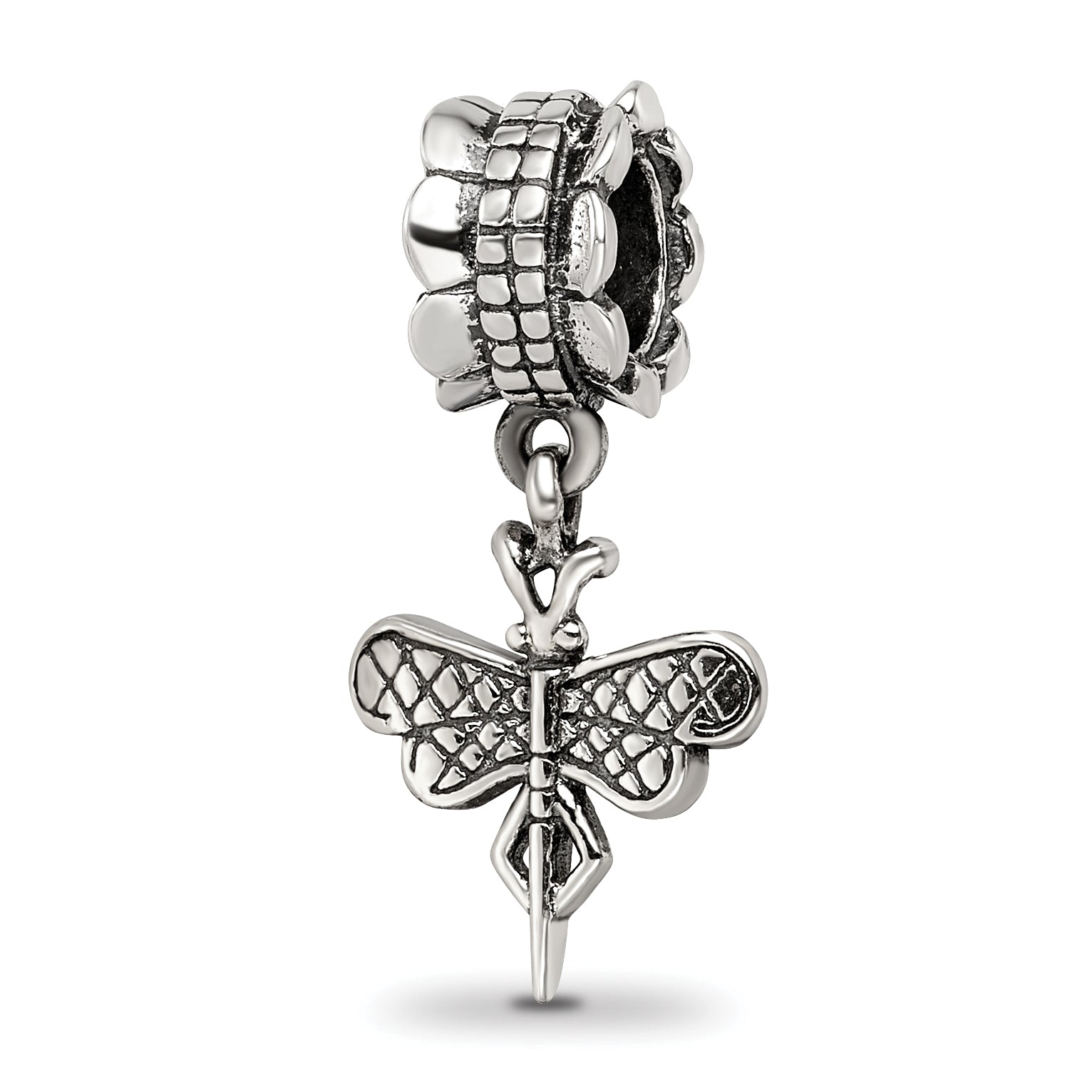 Sterling Silver Reflections Dragonfly Dangle Bead Main image