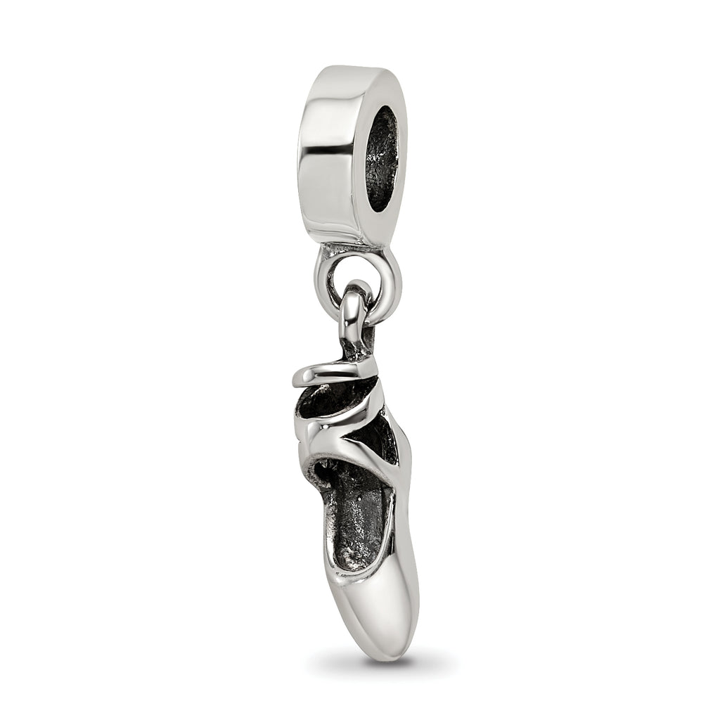 Sterling Silver Reflections Ballet Slipper Dangle Bead