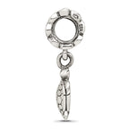 Sterling Silver 925 Turtle Dangle Bead with Antiqued Finish