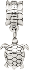 Sterling Silver Reflections Turtle Dangle Bead