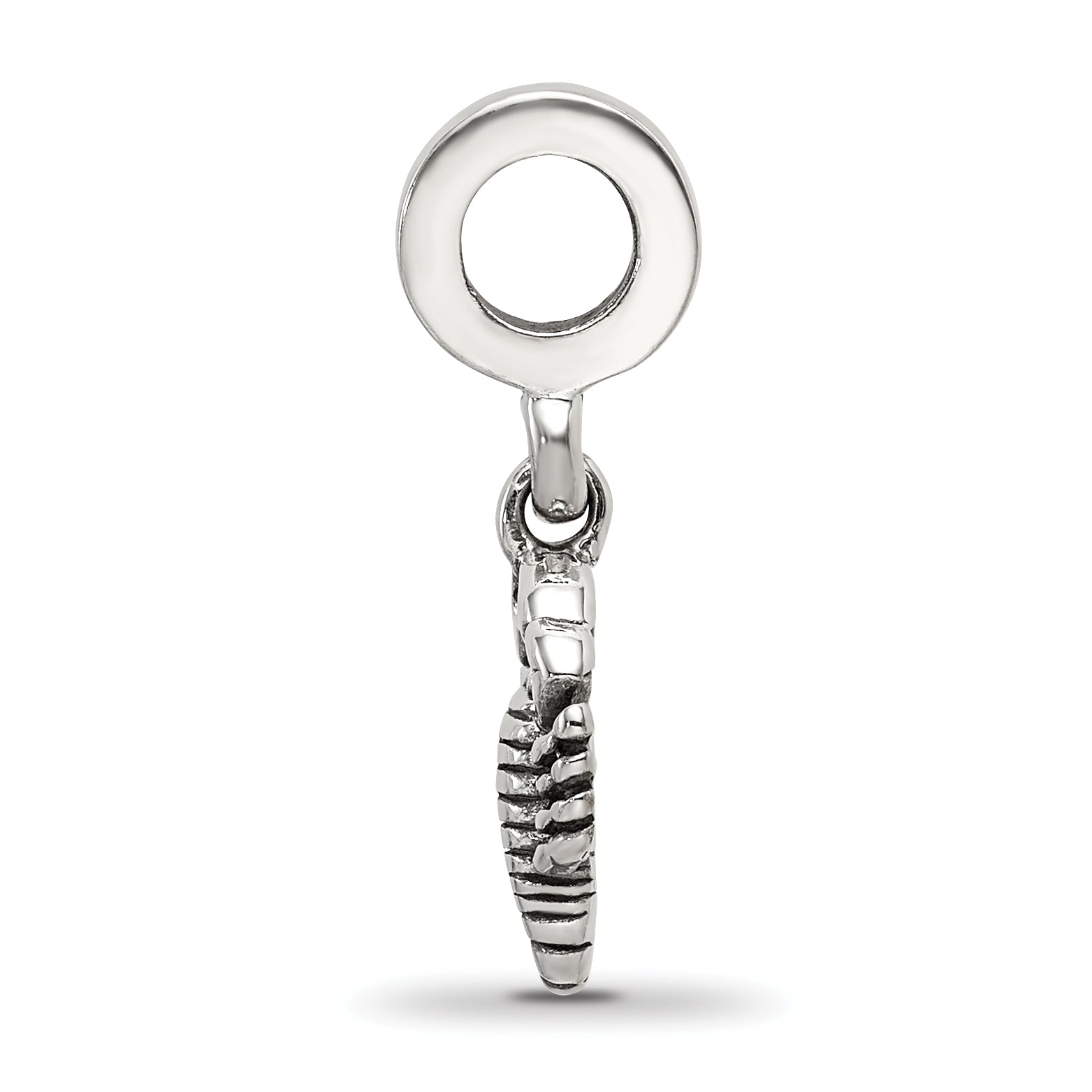 Sterling Silver 925 Scorpion Dangle Bead with Antiqued Finish Secondary image