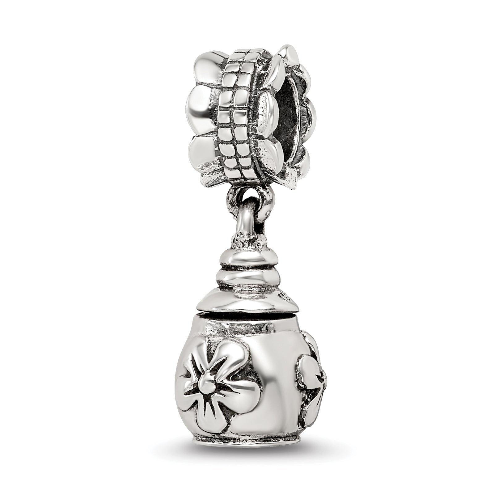 Sterling Silver Reflections Floral Ash Dangle Bead Main image