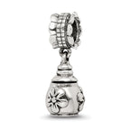 Sterling Silver Reflections Floral Ash Dangle Bead