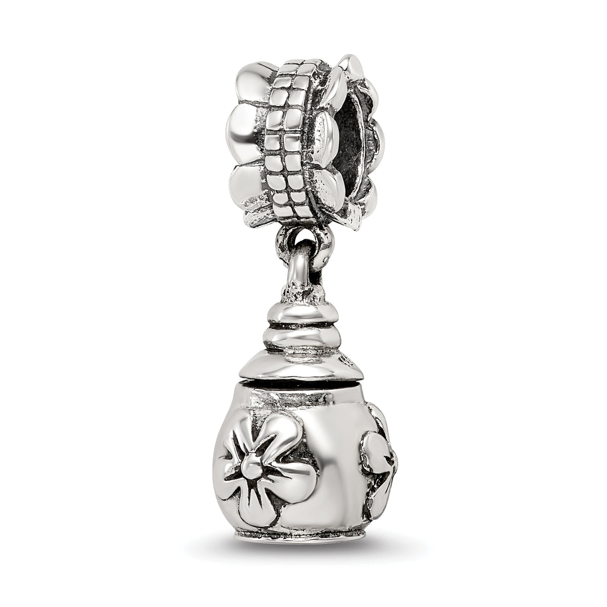 Sterling Silver Reflections Floral Ash Dangle Bead