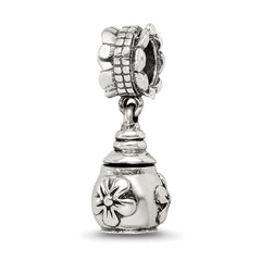 Sterling Silver Reflections Floral Ash Dangle Bead