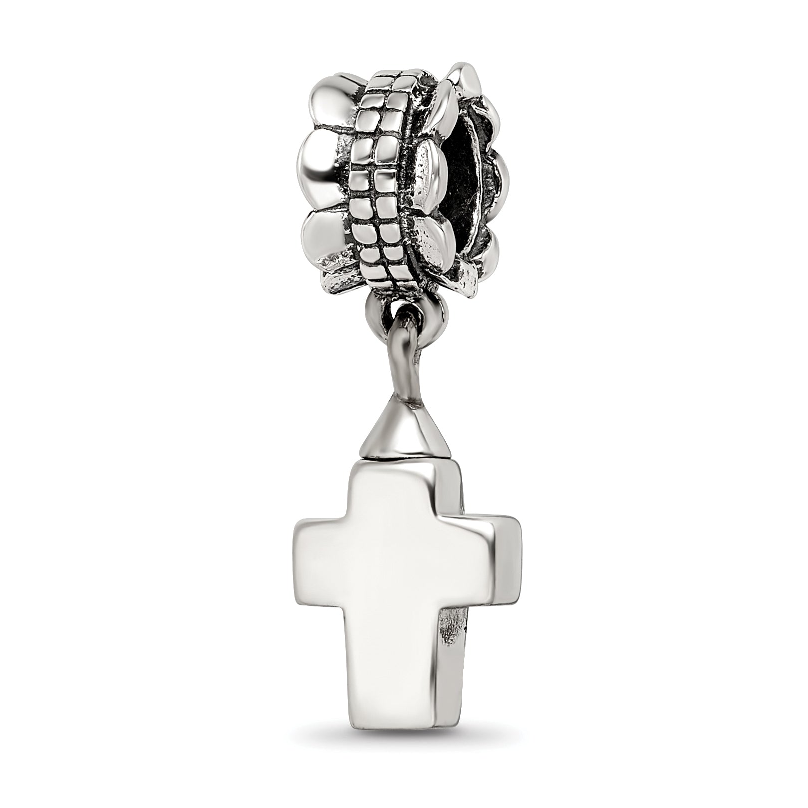 Sterling Silver Reflections Cross Ash Dangle Bead Main image