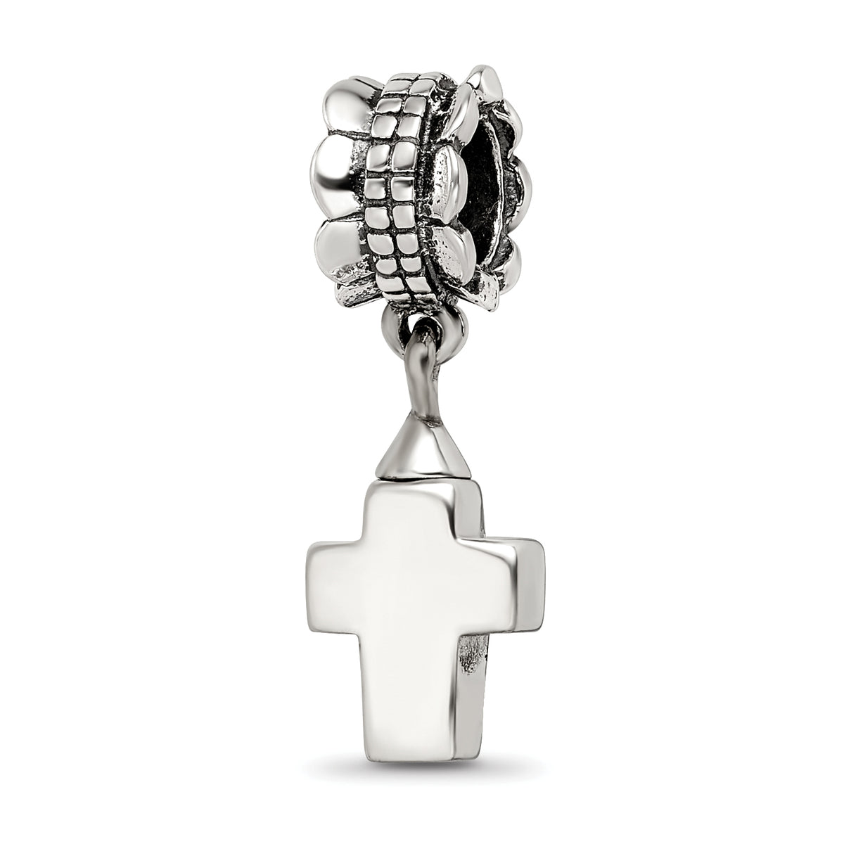 Sterling Silver Reflections Cross Ash Dangle Bead