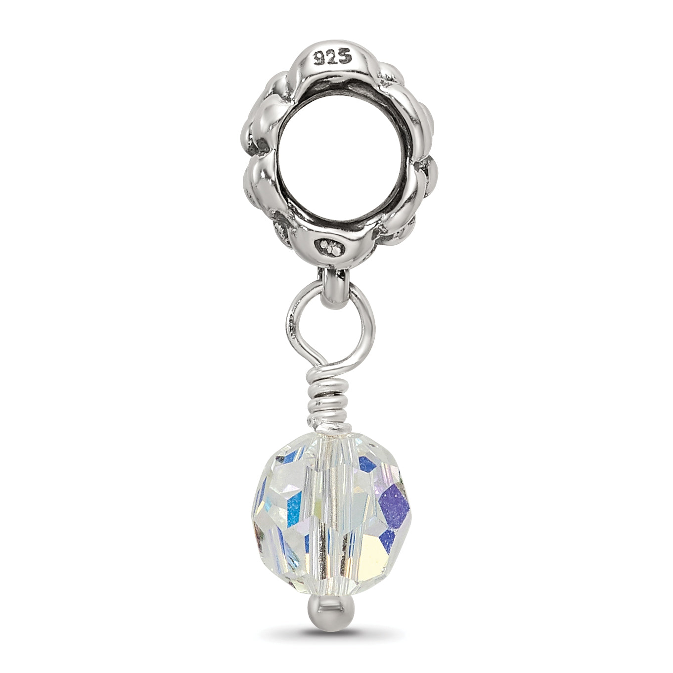 Sterling Silver Reflections Clear Preciosa Crystal Dangle Bead Secondary image