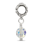 Sterling Silver Reflections Clear Preciosa Crystal Dangle Bead