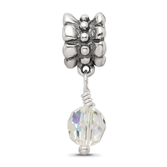 Sterling Silver Reflections Clear Preciosa Crystal Dangle Bead