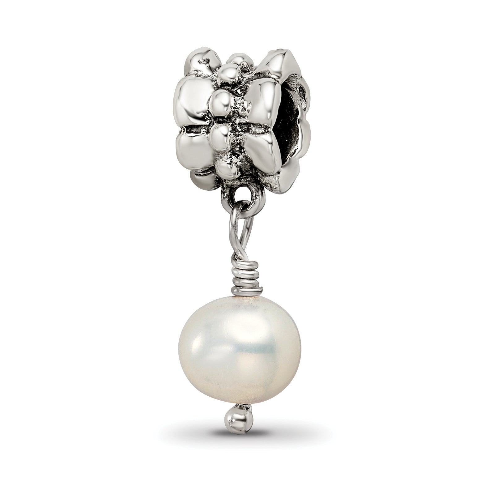 Sterling Silver Reflections FW Cultured Pearl Dangle Bead Main image