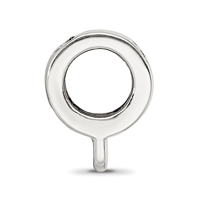 925 Sterling Silver Star Dangle Bead with Rhodium Finish, Antique Style Secondary image
