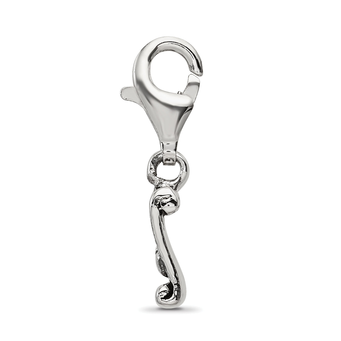 Sterling Silver 925 Dangle Bead with Antiqued Love Note Design Secondary image