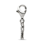 Sterling Silver 925 Palm Tree Dangle Bead with Antiqued Finish