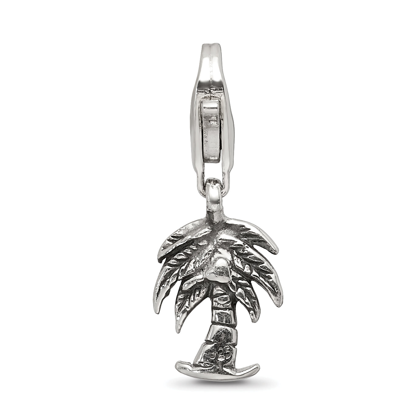 Sterling Silver Reflections Palm Tree Click-on for Bead