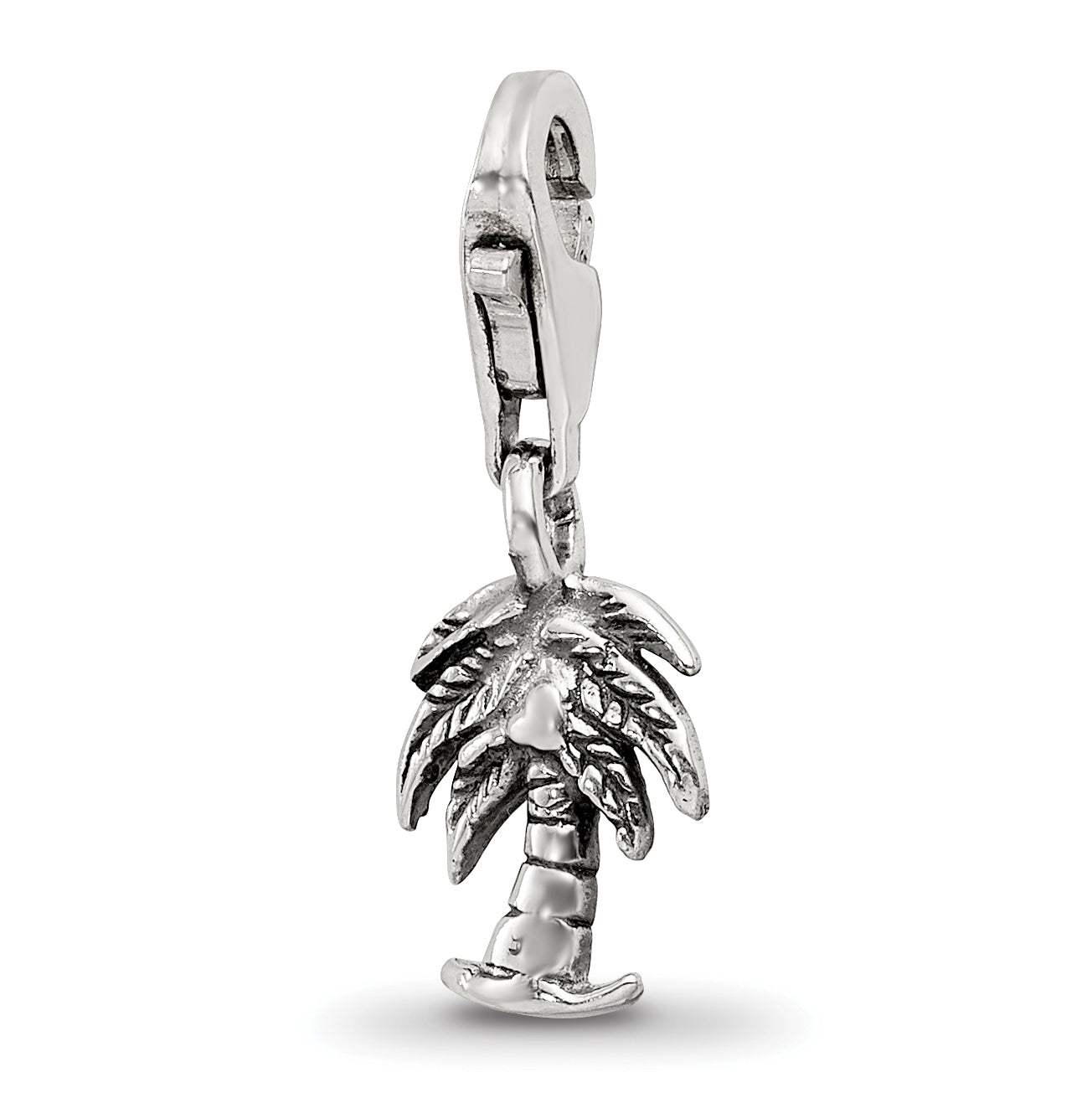 Sterling Silver Reflections Palm Tree Click-on for Bead Main image