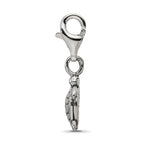 Sterling Silver 925 Turtle Dangle Bead with Antiqued Finish